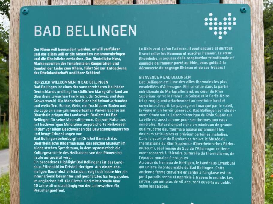 Vogesenblick Leilighet Bad Bellingen Eksteriør bilde